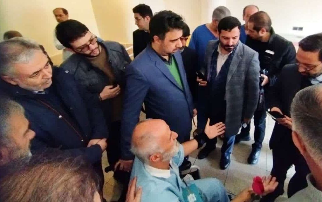 دیدار صمیمانه استاندار آذربایجان شرقی از جانبازان بستری بیمارستان تخصصی فجر تبریز