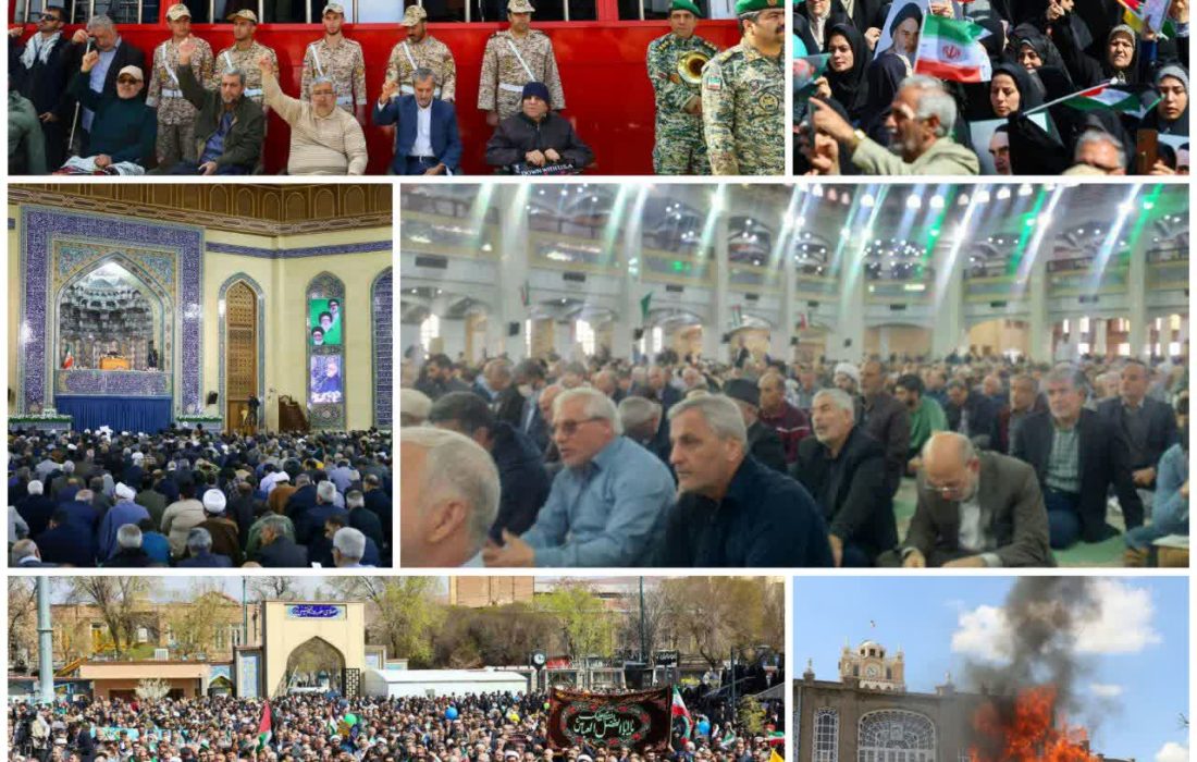 گزارش تصویری حضور پرشور مسئولان بنیاد شهید استان آذربایجان شرقی، کارکنان بیمارستان تخصصی فجر تبریز و جامعه بزرگوار ایثارگری دوشادوش آحاد مردم در راهپیمایی روز قدس- ۸ فروردین ۱۴۰۴